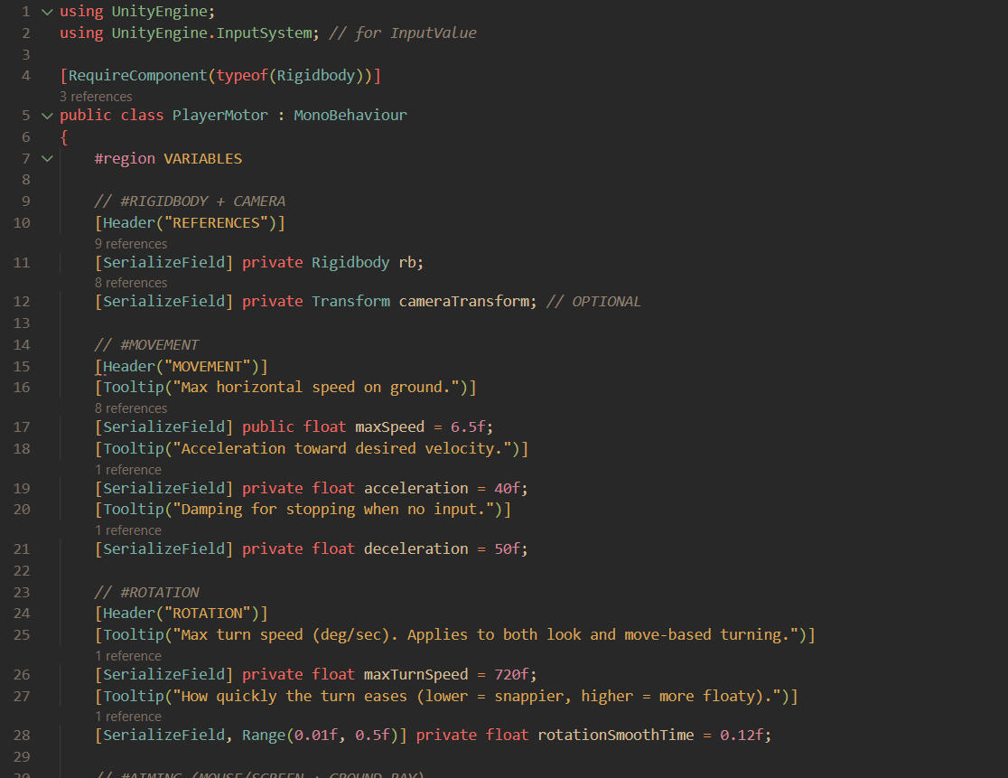 Player Script Snippet 1